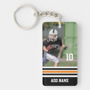 individuelle Name Nummer Foto Football Jersey Blac Schlüsselanhänger