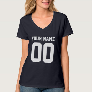 Individuelle Name Nummer Frauenfußball-T - Shirt
