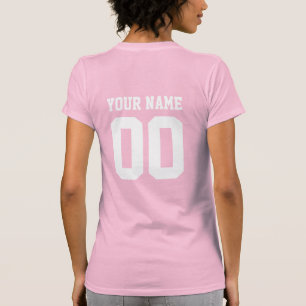 Individuelle Name Nummer Frauenfußball-T - Shirt