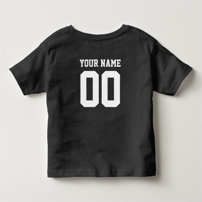 Individuelle Name Nummer Niedlich Kleinkind T-shirt (Rückseite)