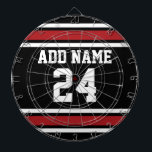 Individuelle Name Nummer Schwarz und Rot Dartscheibe<br><div class="desc">Wenn Sie ein Fantasy Football Team Besitzer sind,  machen Sie Ihre eigenen Produkte und zeigen Sie Ihren Freunden! Oder - Spielst du High School Football und will ein Memento? Dieses Sportdesign eignet sich perfekt für alle Sportler,  die Fußball oder Baseball spielen.</div>