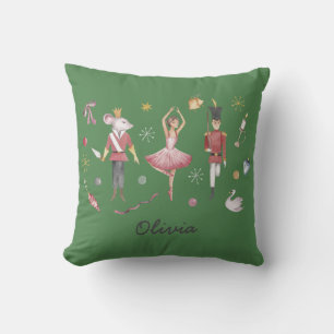 Individuelle Name Nutcracker Ballerina Weihnachten Kissen