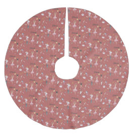 Individuelle Name Nutcracker Ballerina Weihnachten Polyester Weihnachtsbaumdecke