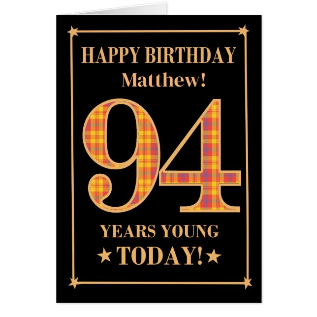 Individuelle Name oder Beziehung 94. Geburtstag Ta (Vorne)