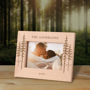 Individuelle Name- oder Textbaumwald Geätzte Rahmen