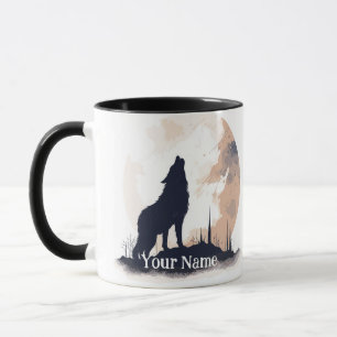 Individuelle Name- oder Texthüllen Wolfen Wildlife Tasse