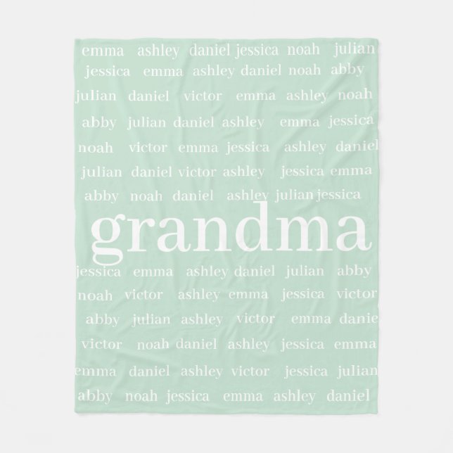 Individuelle Name Oma Blanket, Minky Baby Blanket Fleecedecke (Vorderseite)