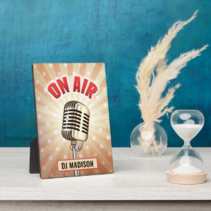 Individuelle Name "On Air" Mikrofontür Fotoplatte
