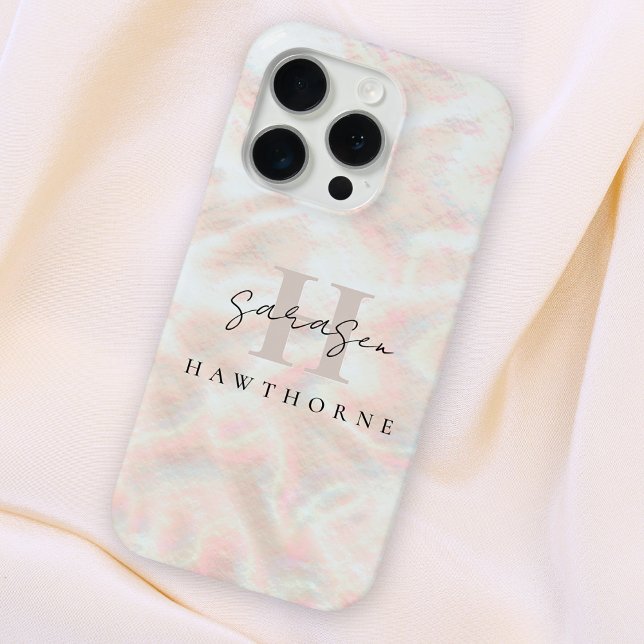 Individuelle Name Opal Stone Design Rose Gold Mono Case-Mate iPhone Hülle (Von Creator hochgeladen)