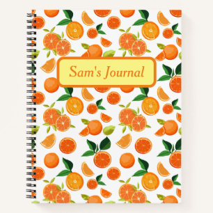 Individuelle Name Orange Fruit Bullet Journal Notizbuch