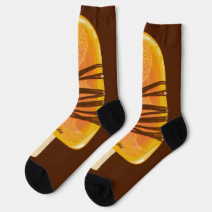 Individuelle Name Orange Popsicle Socken