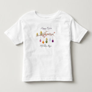 Individuelle Name Ostereier Baby Chicks Frohe Oste Kleinkind T-shirt