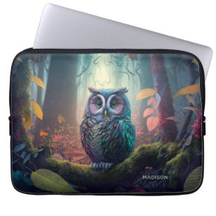 Individuelle Name Owl Forest Laptopschutzhülle