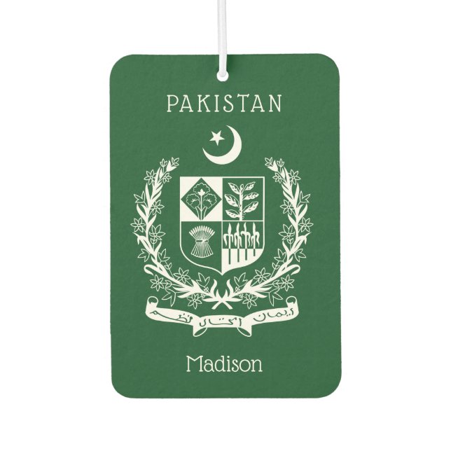 Individuelle Name Pakistan Autolufterfrischer (Vorderseite)