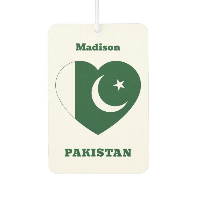 Individuelle Name Pakistan Autolufterfrischer (Vorderseite)