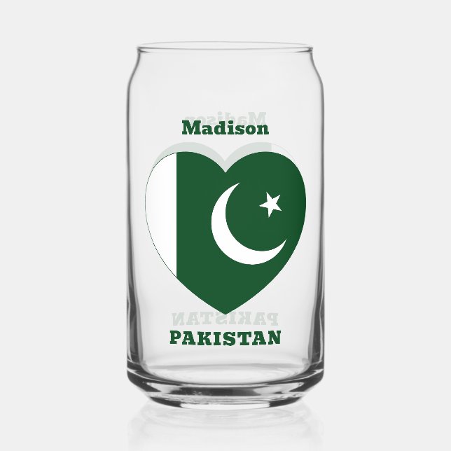 Individuelle Name Pakistan Dosenglas (Vorderseite)