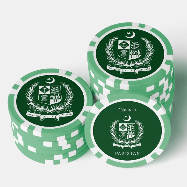 Individuelle Name Pakistan Pokerchips (Stapel)