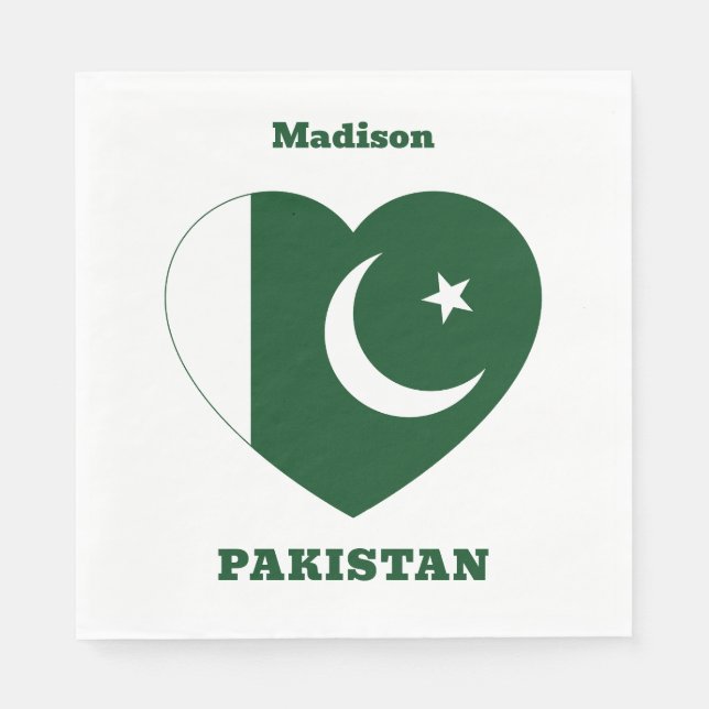 Individuelle Name Pakistan Serviette (Vorderseite)