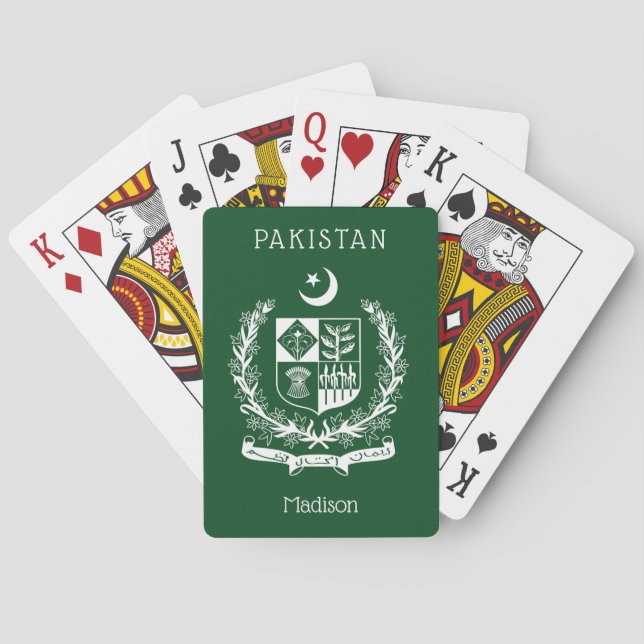Individuelle Name Pakistan Spielkarten (Rückseite)