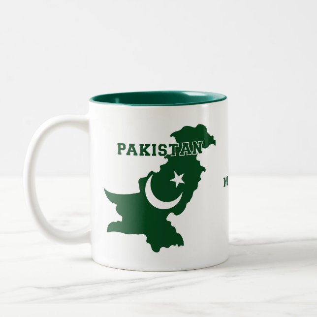 Individuelle Name Pakistan Zweifarbige Tasse (Links)