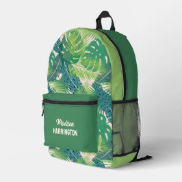 Individuelle Name Palm Blätter Bedruckter Rucksack