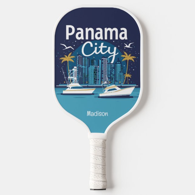 Individuelle Name Panama City Pickleball Schläger (Vorderseite)