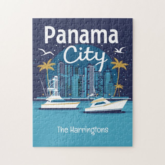 Individuelle Name Panama City Puzzle (Vertikal)