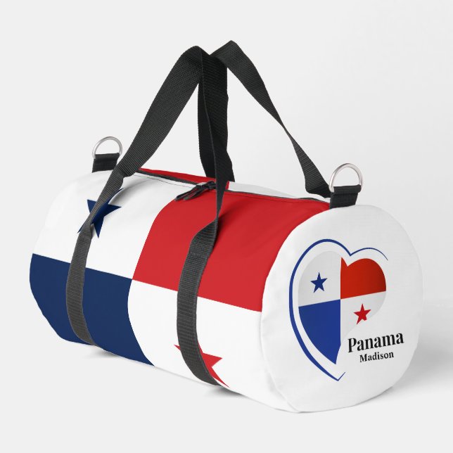 Individuelle Name Panama Duffle Bag (Linke Seite)