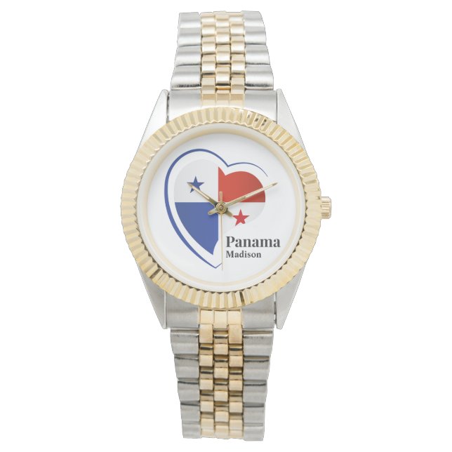 Individuelle Name Panama Liebe Armbanduhr (Vorderseite)