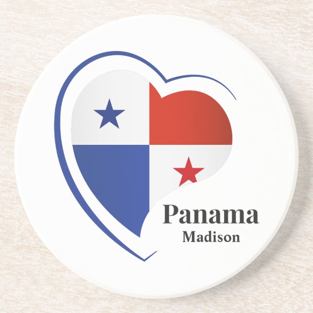 Individuelle Name Panama Liebe Getränkeuntersetzer (Vorne)
