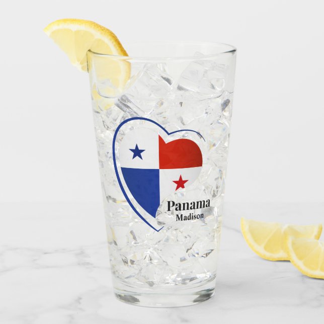 Individuelle Name Panama Liebe Glas (Vorderseite Ice)