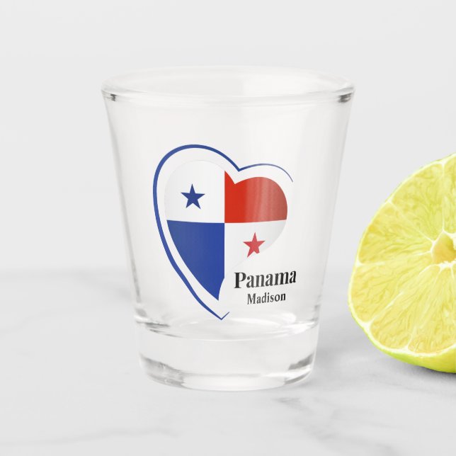 Individuelle Name Panama Liebe Schnapsglas (Vorderseite)