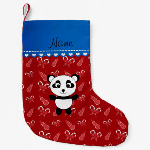 Individuelle Name Panda Schneemännchen Bonbons Kleiner Weihnachtsstrumpf