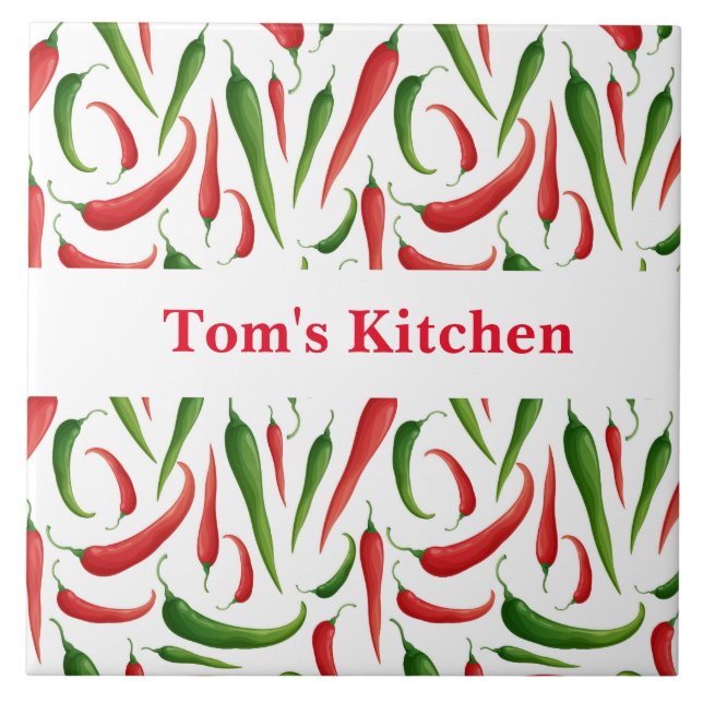 Individuelle Name Paprikaschoten Trivet Tile Fliese (Vorderseite)