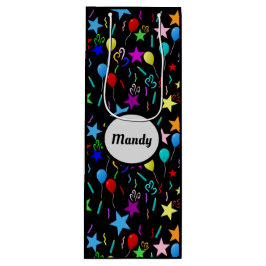 individuelle Name Party schwarz Geschenktüte Für Weinflaschen