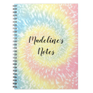 individuelle Name Pastel Gefärbte Krawatte Hippy  Notizblock