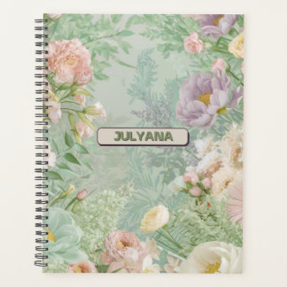 Individuelle Name Pastell Blume Planner Planer