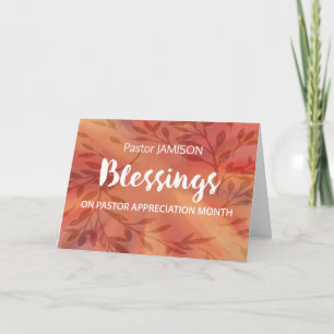 Individuelle Name Pastor Wertschätzung Monat Segnu Karte