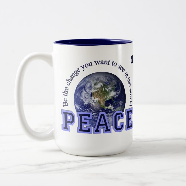 Individuelle Name Peace Tasse (Links)