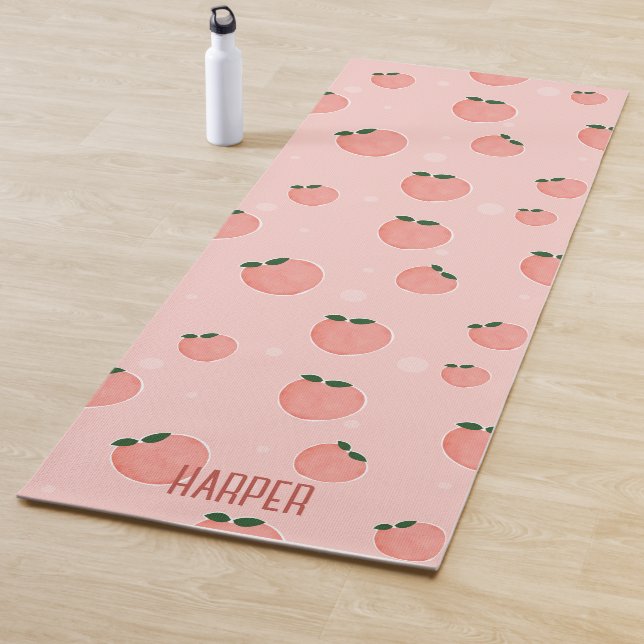 Individuelle Name Peach Frucht Muster Yogamatte (Beispiel)