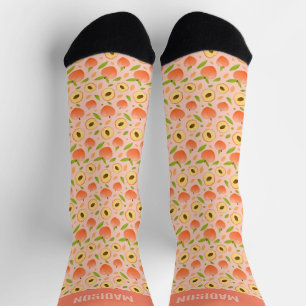 Individuelle Name Peach Pattern Socken