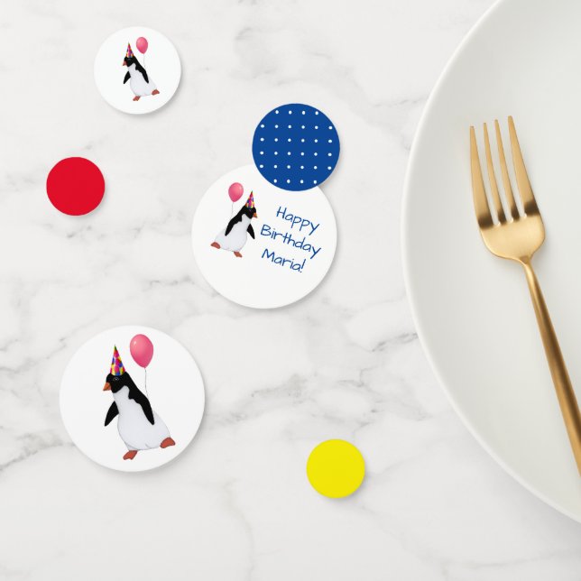 Individuelle Name Penguin Table Confetti Konfetti (Gruppe)