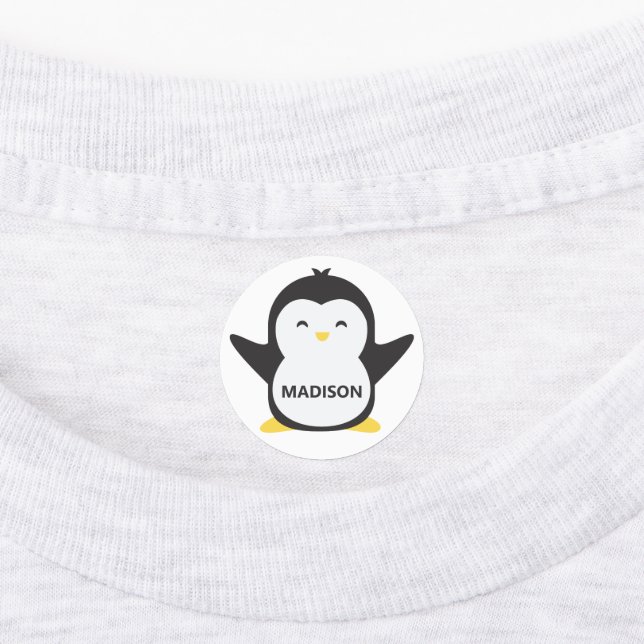 Individuelle Name Penguins Etiketten (Befestigt)
