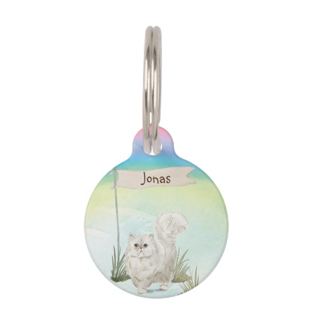 Individuelle Name Persian Cat Pet Haustiermarke (Vorderseite)