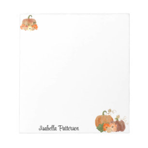 Individuelle Name Personalisiert Fall Pumpkins Not Notizblock
