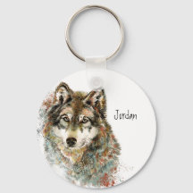 Individuelle Name Personalisiert Gray Wolf