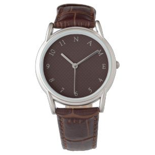 Individuelle Name Personalisiert Mens Brown Wrist Armbanduhr