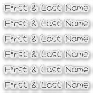 INDIVIDUELLE NAME — Personalisierte Etikettenpacku Aufkleber