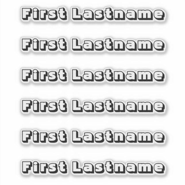 INDIVIDUELLE NAME — Personalisierte Etikettenpacku Aufkleber (Vorderseite)