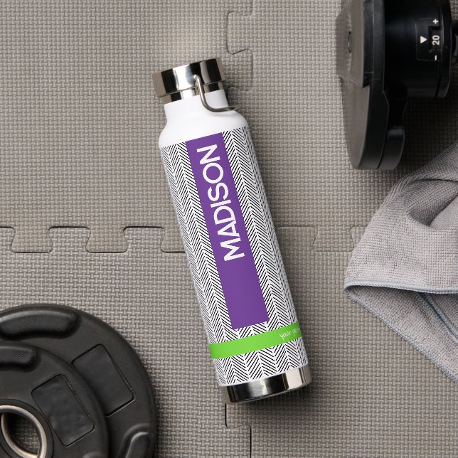 Individuelle Name | Personalisierte Reise Trinkflasche (Fitnessstudio (gedreht))